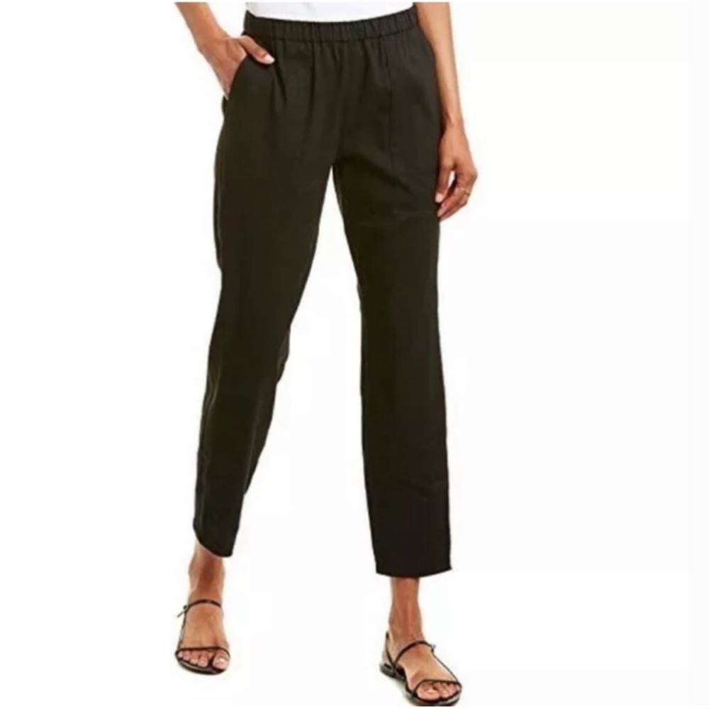 Theory Black Linen Northsound Pants Sz 6
